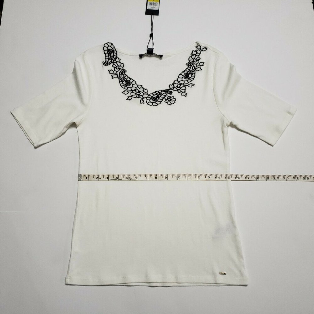 NWT Tommy Hilfiger Size M Cotton Embroidered Top - Picture 6 of 8
